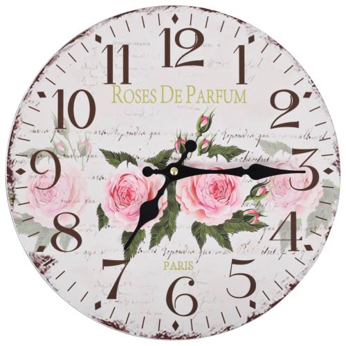 Horloge murale style rétro Décorative Cuisine Horloge pour Salon bureau Diamètre : 30 cm