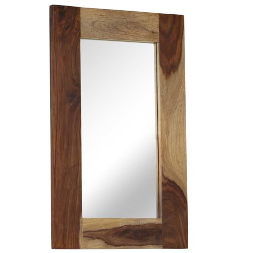 Miroir Mural Miroirs en verre + bois Miroir Décoration pour Salon miroir Salle de Bains Wodden miroirs 50 x 80 cm Modèle 1