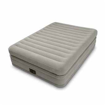 Lit gonflable Intex Prime Confort Fiber Tech 2 places Gris