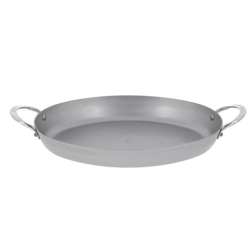 Plat XXL ovale t&ocirc;le de fer blanc Min&eacute;ral B ELEMENT 36 cm De Buyer