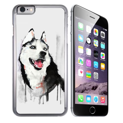 Coque pour iPhone 7 chien husky splash