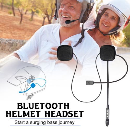 OBEST Casque de Moto Bluetooth 5.0, Casque sans Fil Étanche à l'Eau avec  Microphone, Support Mains Libres, Musique, Assistant Vocal, 450mAh 720  Heures