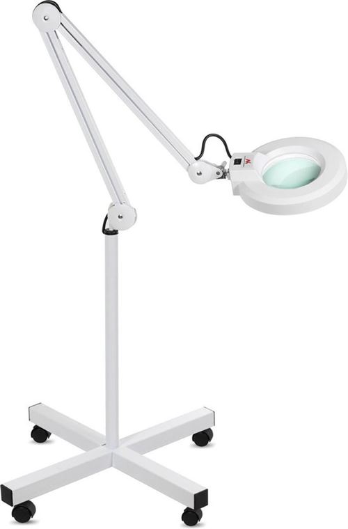 Maclean MCE146 Lampe cosmétique sur des roues avec un fluorescent loupe 5 dioptries