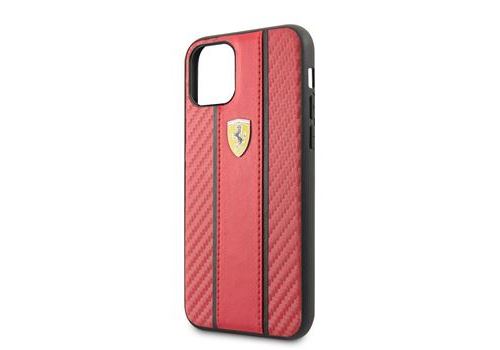 Coque pour Iphone 11 Ferrari Carbone rouge