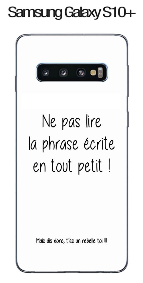 Coque Samsung Galaxy S10 Plus Design Citation Rebelle Texte Noir Fond Blanc Coque Et Etui Telephone Mobile Achat Prix Fnac