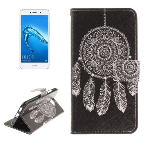 Huawei Y7 Housse Etui Cuir PU Attrapes Rêves Blanc ALS54044