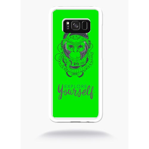 Coque Explore Yourself Vert Compatible Samsung S8+ Bord Transparent