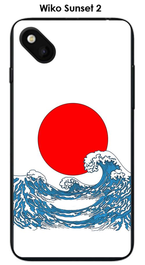 Coque TPU gel souple Wiko Sunset 2 / Sunny design Soleil rouge