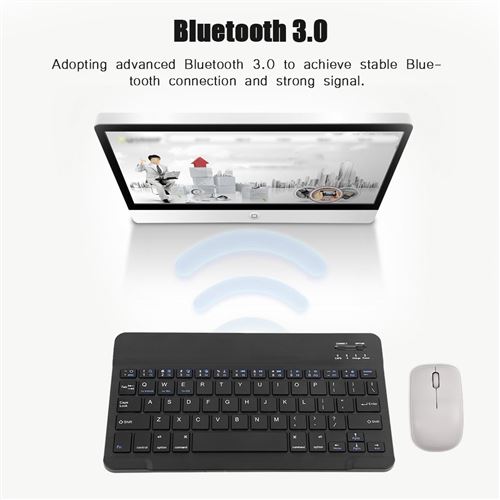 Souris sans fil clavier sans fil mini clavier Bluetooth clavier anglais  pour tablette ios Android iphone clavier ipad