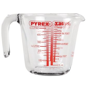 Broc mesureur 0,5 l avec anse - Pyrex - Transparent - Verre - Ustensile de  cuisine - Achat & prix