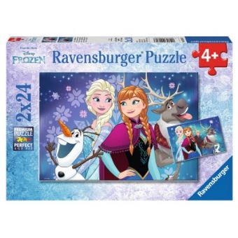 Puzzle 24 Pièces : 2 Puzzles - La Reine des Neiges, Ravensburger - Puzzle -  Achat & prix