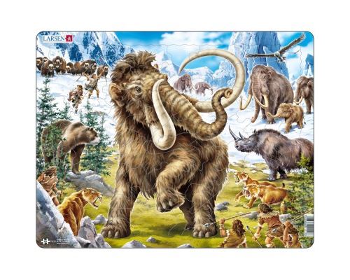 Puzzle 64 Pièces : Puzzle Cadre - Les Mammouths, Larsen