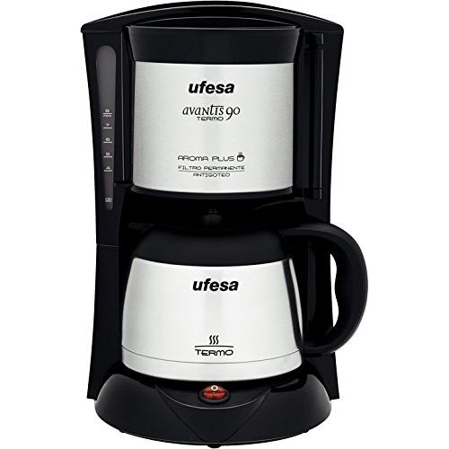 Ufesa - CG-7236 - Cafetière filtre, 800 watts, Noir/Gris