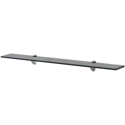 VidaXL Étagère murale Étagère en verre Fond en verre étagère en verre étagère de salle de bain Noir 80 x 20 cm 8 mm
