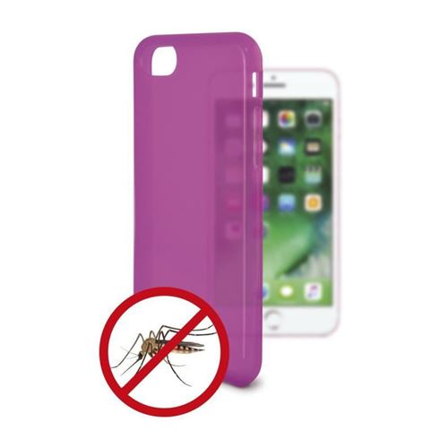 ksix coque de protection flexible anti-moustique pour iphone 7 rose