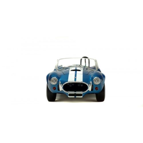 Solido 1850017 AC Shelby Cobra 427 MK II - 1965 - Echelle 1/18, Bleu/Blanc