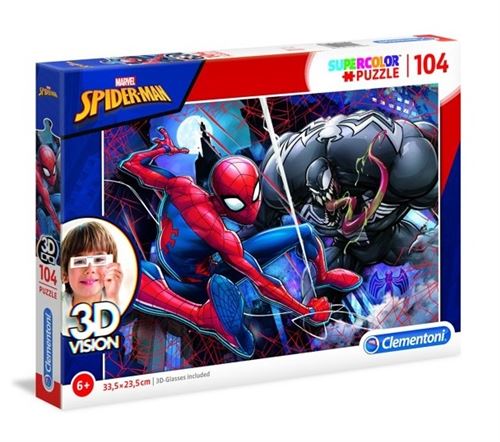 Clementoni Puzzle 3D - Spiderman - 104 Pièces, 20148, Multi-Colour
