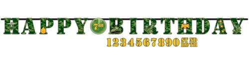 Amscan guirlande Camouflage joyeux anniversaire 320 x 25 cm vert