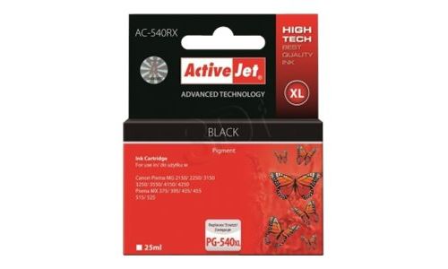 ActiveJet Premium AC-540RX - 25 ml - noir - compatible - cartouche d'encre (alternative pour : Canon PG-540XL) - pour Canon PIXMA MG3150, MG3550, MG3650, MG4250, MX395, MX475, MX525, MX535, TS5150, TS5151