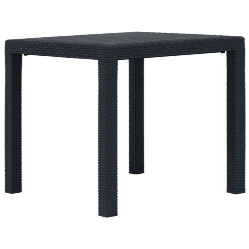 Vidaxl Table De Jardin 79X79 Cm Plastique - Aspect Rotin - Image 3