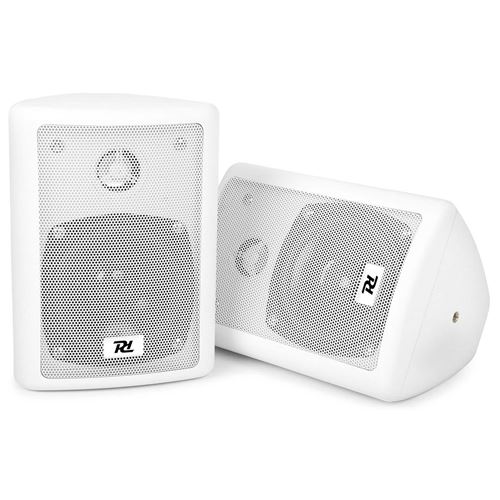 Skytec Blanc Power Dynamics Ods40w - Enceintes 2 Voies 75 Watts - Boitier Solide En Abs, Livré Par Paire Avec Étrier De Montage