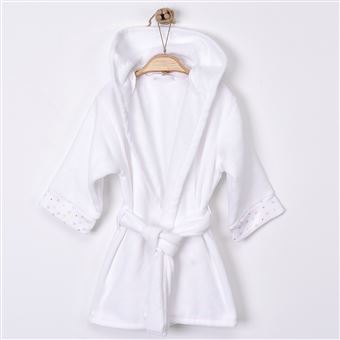 10 Sur Peignoir Bebe Et Enfant A Capuche En Coton Bio Hearts Blanc 1 An Achat Prix Fnac