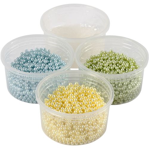 Creotime perle mousse d'argile jaune/vert/bleu 4-pièces