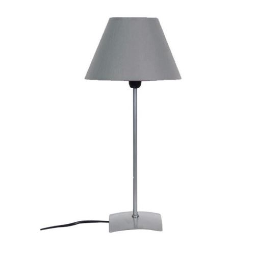 Mega lampe a poser acier 18x18x42 cm - alu et gris tosel 60238