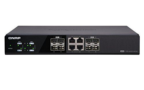 QNAP QSW-804-4C Non-géré None Noir commutateur réseau - Commutateurs réseaux (Non-géré, None, Full Duplex, Grille de Montage)