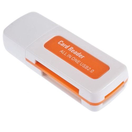 Lecteur de carte mémoire 4 en 1 : SD Micro SD Memory stick TF - Orange - Straße Tech ®