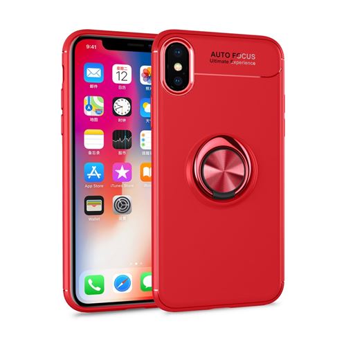 Coque en TPU crochet annulaire rouge pour votre Apple iPhone XS Max 6.5 pouces