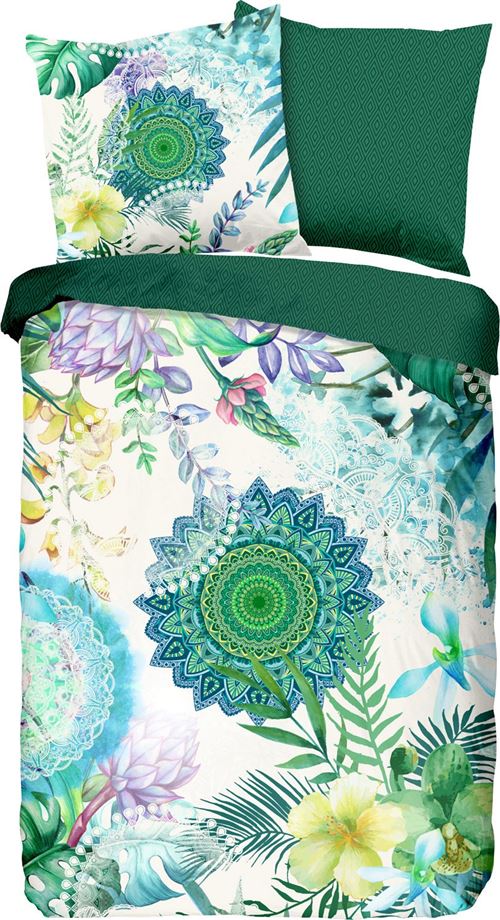 HIP Housse de couette 6095-H Viridi 155 x 220 cm Multicolore