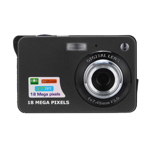 2.7Hd Écran Appareil Photo Numérique 18Mp Anti-Shake Détection de Visage Caméscope Blanc Noir BT350