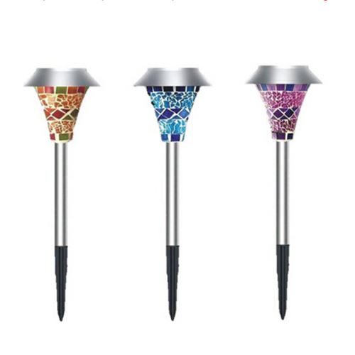 1Pcs Balise solaire LED lampe pour allee de jardin pelouse
