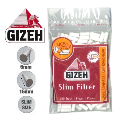 Sachet de 150 Filtres Slim - GIZEH