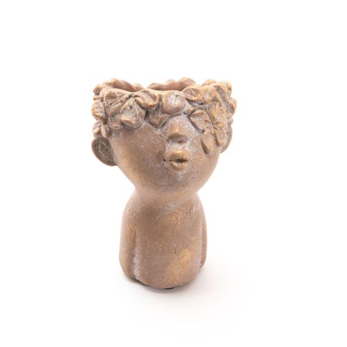 Non Communiqué Doré Vase Enfant Fleurs Petit Modèle - Amadeus - Or - Pierre