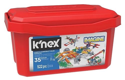 Super box baril creation 35 modeles 522 pieces knex - imagine, construction - jeu enfant 7 ans et plus
