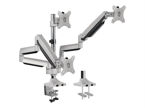 LogiLink - Kit de montage - bras réglable - pour 3 écrans LCD - aluminium - Taille d'écran : 13-32 - montrable sur bureau