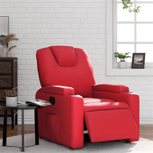 Non Communiqué Rouge Vidaxl Fauteuil Réglable Électrique Similicuir