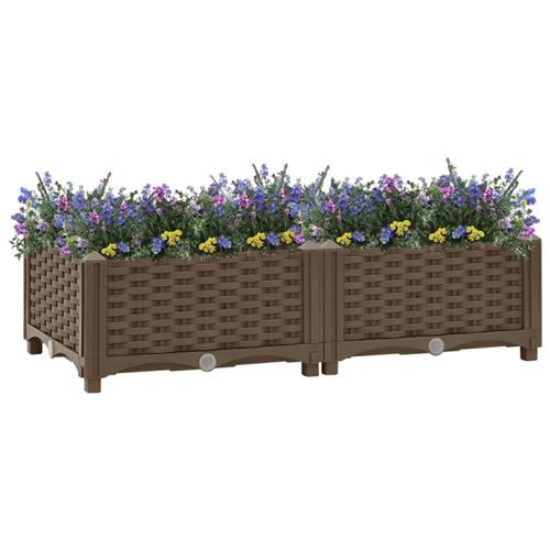 VIDAXL - Carré potager surélevé - 80 x 40 x 23 cm - Marron - Image 3
