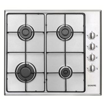 Oceanic OCEATG4S1 - Table de cuisson au gaz - 4 plaques de cuisson - largeur : 58 cm - profondeur : 51 cm - inox - 1