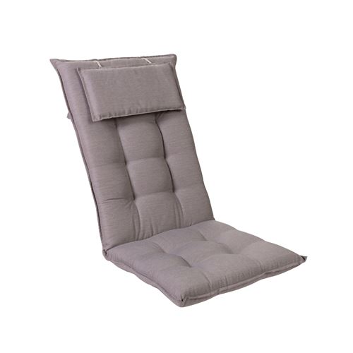 Coussin de chaise de jardin -Blumfeldt Sylt -120 x 50 x9 cm -1 pièce -Gris/Gris clair