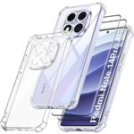 Coque + 2 Verres Trempés pour Xiaomi Redmi Note 14 Pro 4G (pas pour 5G) Protection Silicone Renforcé Transparent - BOOLING