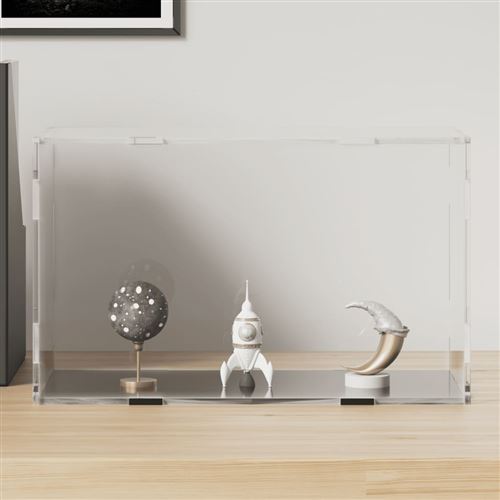 vidaXL Boîte d'Affichage Transparente, Vitrine en Acrylique, Boîte de Présentation, Boîte de Rangement pour Collections Jouets Bijoux, 31x17x19 cm Acrylique