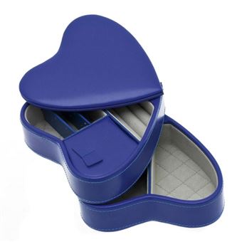 Davidts - Coffret à bijoux en cuir Chrome - bleu - 9867 - 1