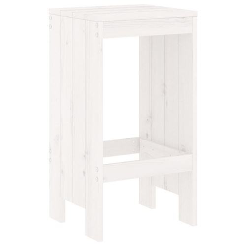 vidaXL Tabourets de bar 2 pcs blanc 40x36x75 cm bois massif de pin