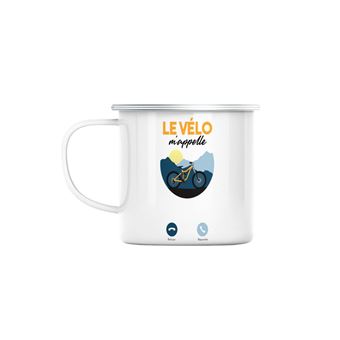 Mug en métal émaillé Le vélo m'appelle vtt - 1