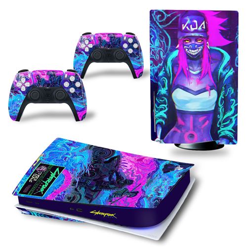 Autocollant Sticker pour Sony PS5 Édition numérique, Lyber punk-851