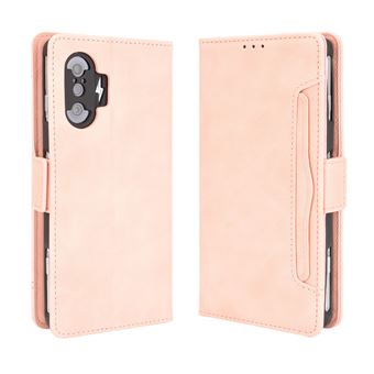Coque Protective FOXDOCK Xiaomi Poco F3 GT avec Porte-Cartes Étui en PU Cuir Flip Stand avec Support Intégré Compatible Xiaomi Poco F3 GT-Rose - 1