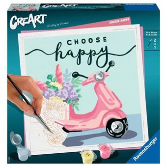 Peinture Ravensburger CreArt Carré Choose happy